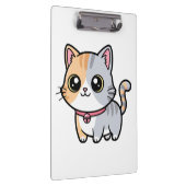 Cute Kawaii Cartoon Kitten Mascot Klembord (Rechts)