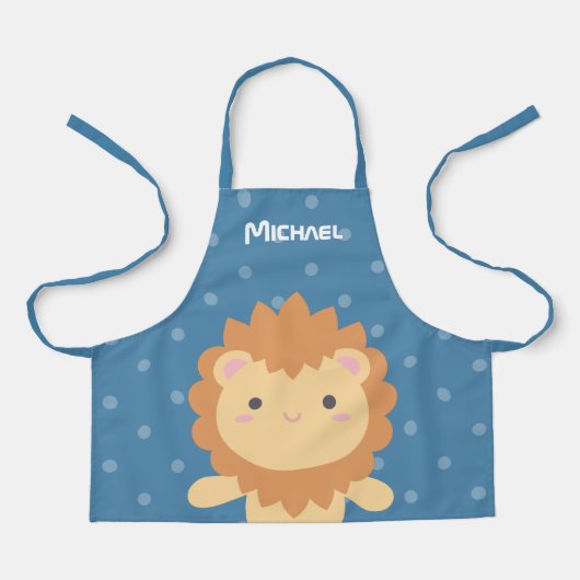 Cute Kawaii Cartoon Lion King of the Oerwoud Boy Schort (Voorkant)