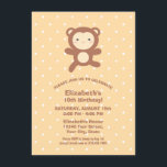 Cute Kawaii Cartoon Monkey Boy Kids Birthday Party Kaart<br><div class="desc">Cute Kawaii Cartoon Monkey Boy Kids Birthday Party Invitation</div>