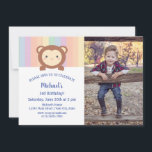 Cute Kawaii Cartoon Monkey Kids Birthday Foto Kaart<br><div class="desc">Cute Kawaii Schattige Cartoon Monkey Kids Birthday Fotouitnodiging</div>