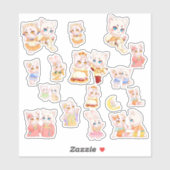 Cute Kawaii Cat and Bunny Stickers (Vel)