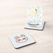 Cute Kawaii Cat  Bier Onderzetter (Rechterzijde)