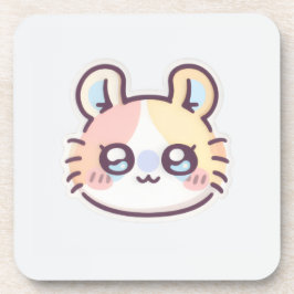 Cute Kawaii Cat  Bier Onderzetter