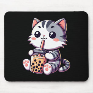 Cute Kawaii Cat Boba Bubble Milk Tea Anime Neko Ki Muismat