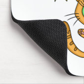 Cute Kawaii Cat Holding Flower Muismat (Hoek)