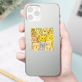 Cute Kawaii Cat Illustration Stickers (Telefoon)
