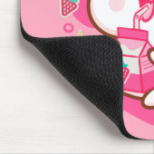 Cute Kawaii Cat Japanse aardbeienmelk Muismat (Hoek)