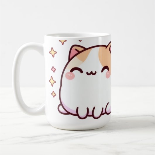 Cute kawaii cat koffiemok (Links)