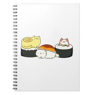 Cute Kawaii Cat-lifornia Sushi Roll Notitieboek