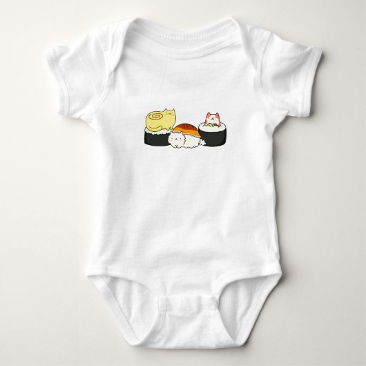 Cute Kawaii Cat-lifornia Sushi Roll Romper (Voorkant)