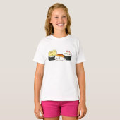 Cute Kawaii Cat-lifornia Sushi Roll T-shirt (Voorkant volledig)