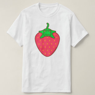 Cute Kawaii Cat T-Shirt - STRAWBERRY CAT