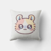 Cute Kawaii Cat Throw Pillow – Adorable Kitty  Kussen (Achterkant)