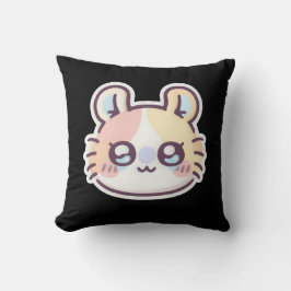 Cute Kawaii Cat Throw Pillow – Adorable Kitty  Kussen