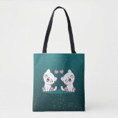 CUTE KAWAII CAT TOTE BAG (Voorkant)
