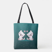CUTE KAWAII CAT TOTE BAG (Achterkant)