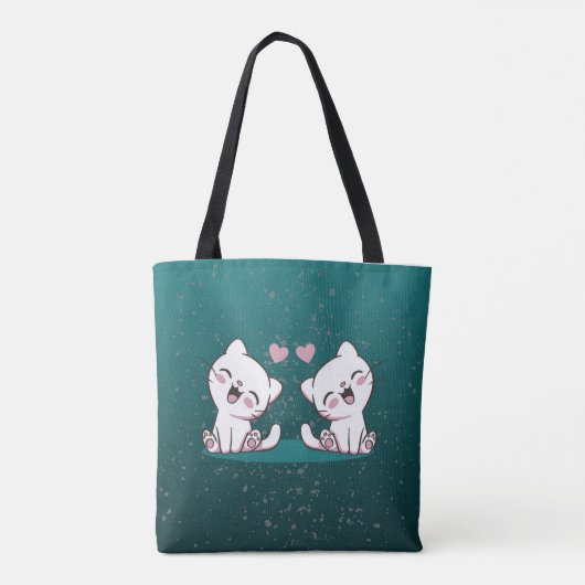CUTE KAWAII CAT TOTE BAG (Achterkant)