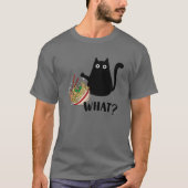 Cute Kawaii Cat "What?" Ramen Japanese Food Men, W T-shirt (Voorkant)