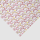 Cute Kawaii Cats and Hearts Pattern Tissuepapier (Detail)