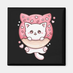 Cute Kawaii Cats Donut Anime Lover Otaku Fun Cats Magneet