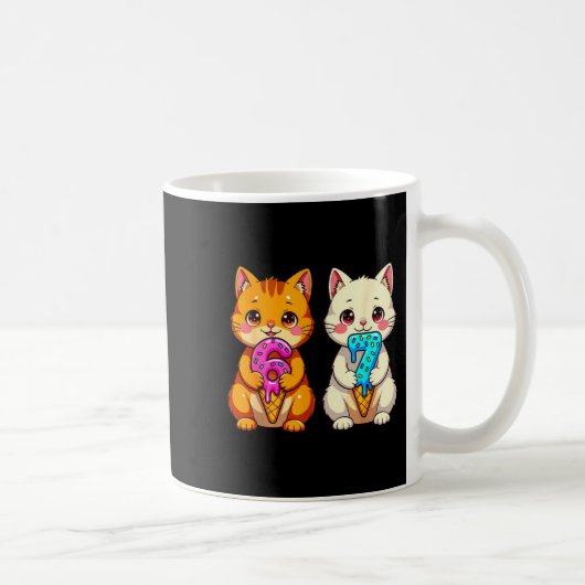 Cute Kawaii Cats Neko 67 Drip Meme Funny Six Seven Koffiemok (Rechts)
