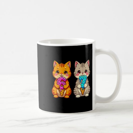 Cute Kawaii Cats Neko 67 Drip Meme Funny Six Seven Koffiemok (Rechts)