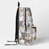 Cute Kawaii Cats Pattern Bedrukte Rugzak (Links)