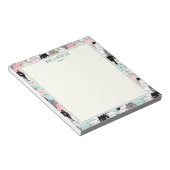 Cute Kawaii Cats Pattern Personalize Name Notitieblok (Schuin)