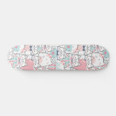 Cute Kawaii Cats with Hearts Persoonlijk Skateboard (Horizontaal)
