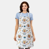 Cute Kawaii Chef Cat Apron – Funny Cooking Cat  Schort (Gedragen)