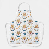 Cute Kawaii Chef Cat Apron – Funny Cooking Cat  Schort (Voorkant)