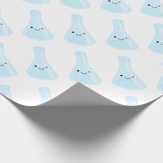 Cute Kawaii Chemistry Flask Cadeaupapier (Hoek)
