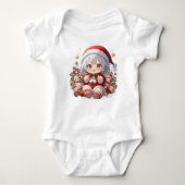 Cute Kawaii Chibi Anime Girl Santa Christmas Holid Romper (Voorkant)