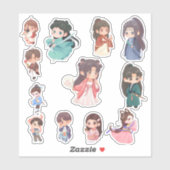 Cute Kawaii Chibi Character Stickers (Vel)