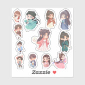Cute Kawaii Chibi Character Stickers (Vel)