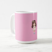 Cute Kawaii Chibi Girl Mug Koffiemok (Voorkant links)