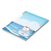 Cute Kawaii Chibi Kapitein van het Zee Notitieblok (Linkerzijde)