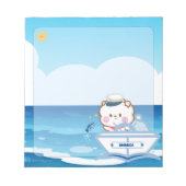 Cute Kawaii Chibi Kapitein van het Zee Notitieblok (Voorkant)