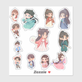 Cute Kawaii Chibi Karakter Stickers