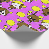 CUTE KAWAII CHIBI MOOSE PINK PAINK CADEAUPAPIER (Hoek)