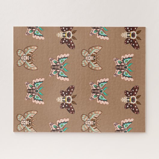 Cute Kawaii Chibi Moths Legpuzzel (Horizontaal)