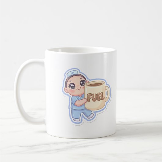 Cute Kawaii Chibi Nurse Giant Coffee Fuel Mug Koffiemok (Links)