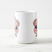 Cute Kawaii Chibi Pig Koffiemok (Center)