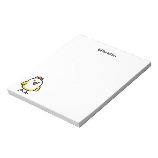 Cute Kawaii Chicken Chick Notitieblok (Linkerzijde)