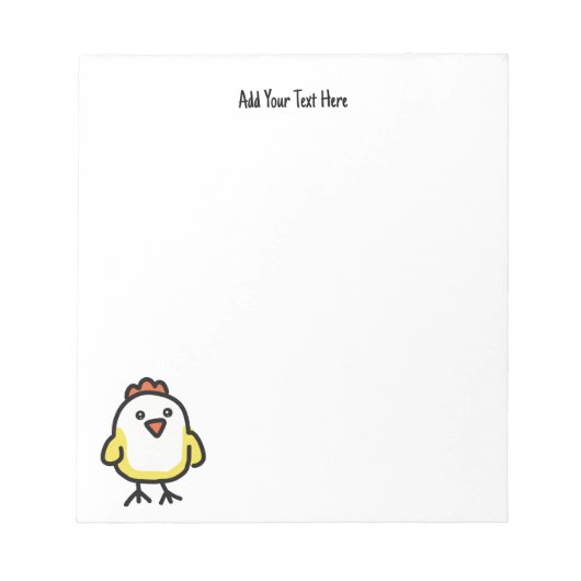 Cute Kawaii Chicken Chick Notitieblok (Voorkant)