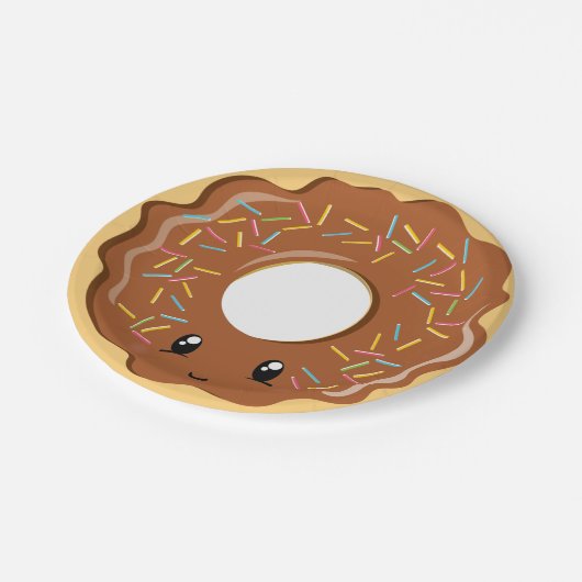 Cute Kawaii chocolade donut party bord (Gekanteld)