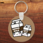 Cute Kawaii Chocolate Milk Sweet Dairy Foodie BFF Sleutelhanger (Voorkant)