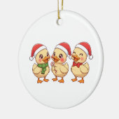 Cute Kawaii Christmas Ducks | Festive Holiday  Keramisch Ornament (Links)