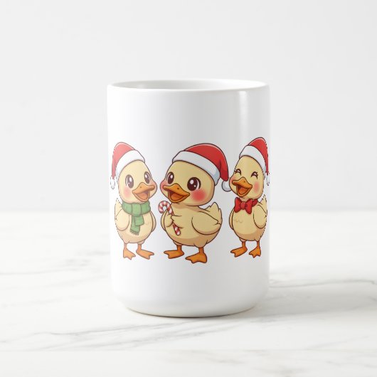 Cute Kawaii Christmas Ducks | Festive Holiday  Koffiemok (Center)