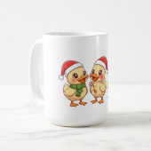 Cute Kawaii Christmas Ducks | Festive Holiday  Koffiemok (Voorkant links)